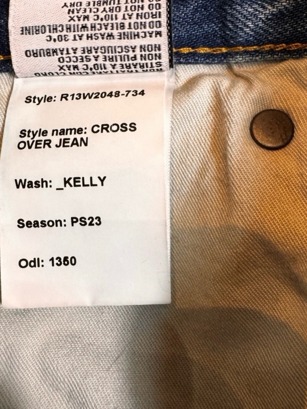 R13 Light Blue Washed Straight Jeans - Picture 11 of 14